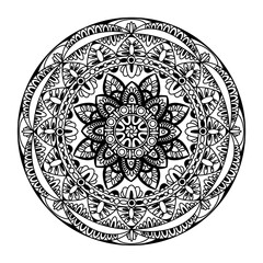 Black line drawings, Circle stripes for coloring.
