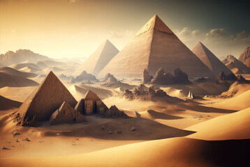 pyramids of giza, generative ai