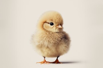 Cute chicken on a white background.