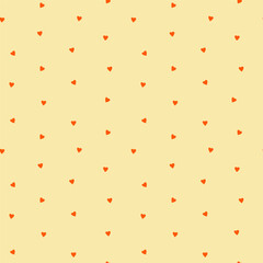 Seamless pattern with small red hearts. Romantic background. Vector illustration for Valentine's Day. Design for packaging paper and textile.