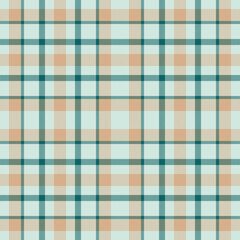 Plaid seamless pattern. Check fabric texture. Vector textile print.