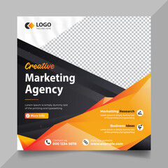 Social media banner template design. Social media post background. Creative marketing agency banner design vector eps.