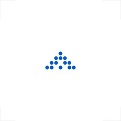  triangle from dots connected logo design