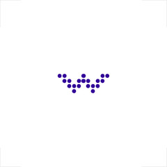 W logo dots connected design