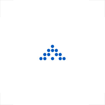  triangle from dots connected logo design