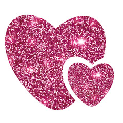 pink glitter heart. Vector illustration