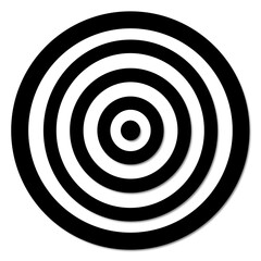 illustrazione con cerchi concentrici bianchi e neri alternati su sfondo trasparente