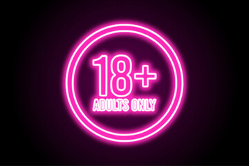 Adults only xxx age limit neon sign 