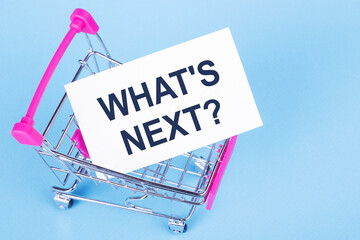What's next on white note paper in shopping cart
