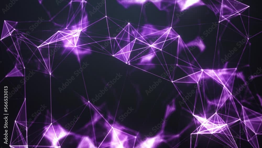 Poster purple globe into purple plexus then back to sphere. motion graphics