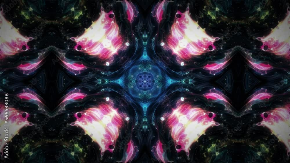 Poster seamless kaleidoscope mosaic boho pattern background