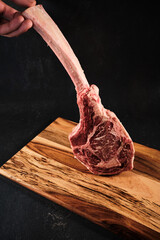 Tomahawk raw beef