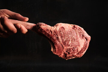 Tomahawk raw beef