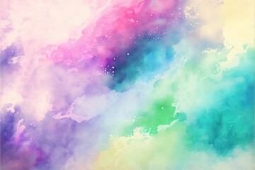Fototapeta premium Abstract watercolor paint background. Generative AI