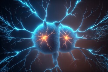 nervous system receptors, synaptic transmission. meaning mind. the connections between nerve cells in the brain. synaptic transmission, brain electrical impulses Generative AI