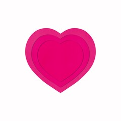 pink heart isolated on white background
