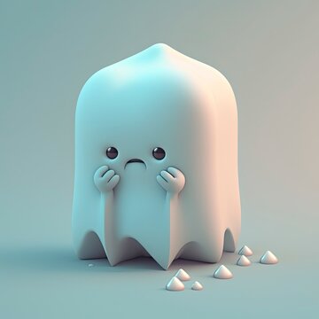 simplified gasper illustration in a minimalist 3Dlike style