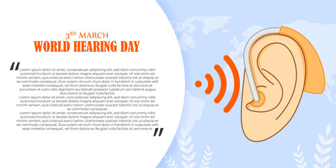 Fototapeta na wymiar Vector illustration for World Hearing Day