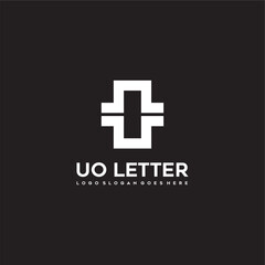 Fototapeta premium UO Letter monogram logo vector image