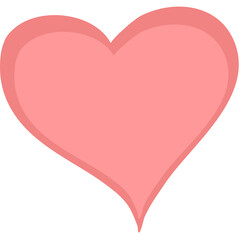 Valentine's day icon, vector, cartoon illustration. Beautiful pink heart. It can be used for social media content, greeting cards and presentations