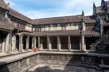 The view inside the biggest temple complex in the world - Angkor Wat, Cambodia