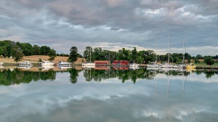 Canal Göta et le lac Roxen en Suède, Scandinavie	