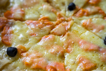 Obraz na płótnie Canvas pizza fromage sauce olive pizzaiolo food pizzas