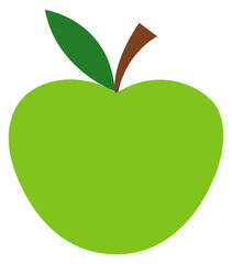 Green apple icon. Teacher day symbol. Fruit sign