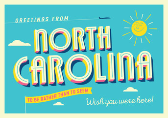Greetings from North Carolina, USA - To Be Rather Than to Seem - Touristic Postcard. - 566539033