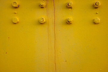 Rusty yellow metal machine
