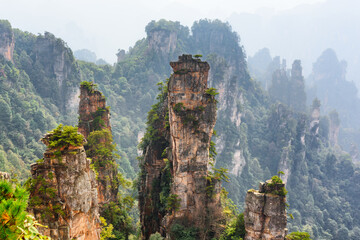 Awesome view of quartz sandstone pillars (Avatar Mountains)