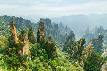 Awesome view of quartz sandstone pillars (Avatar Mountains)