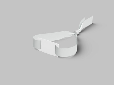High-Level Realistic Fabric Label Wristband Mockup