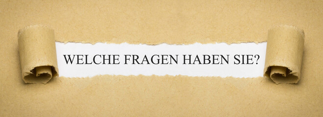 Welche Fragen haben Sie?