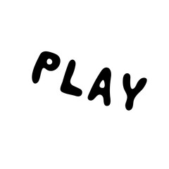 hand drawn lettering play. Doodle word play