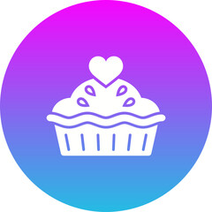 Pie Gradient Circle Glyph Inverted Icon