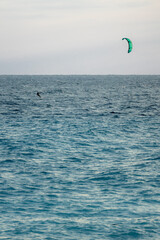 Kitesurfer on the ocean