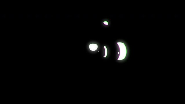 Abstract black and white circles moving rhytmically 