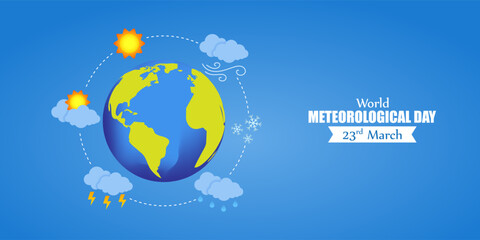 Vector illustration of World Meteorological Day
