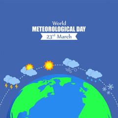 Vector illustration of World Meteorological Day