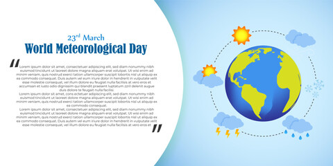 Vector illustration of World Meteorological Day