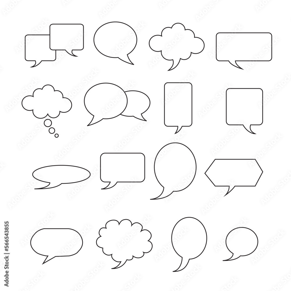 Poster speech bubble set. talk bubble. cloud speech bubbles collection. vector