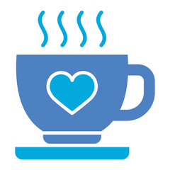 Coffee Glyph Two Color Icon