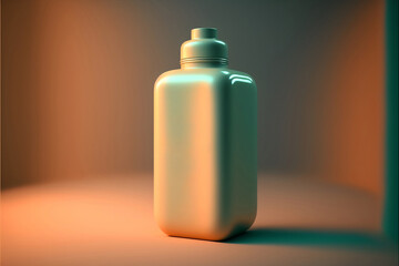 brand, bottle packaging, plastic,  box, minimal, skincare, orange, blue