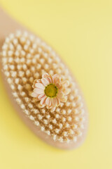 Hair brush, anti-cellulite brush with flower