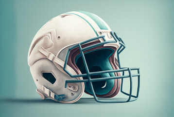 Fototapeta premium American Football Helmet, Football Helmet, Generative AI
