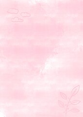 Aesthetic and Beautiful Watercolor Background Illustration