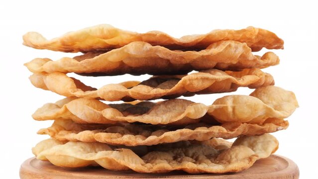 Layers of cake Napoleon. Bakery Oriental bread 