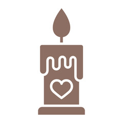 Candle Multicolor Glyph Icon