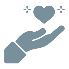 Give Heart Multicolor Glyph Icon